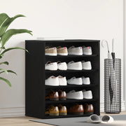 Mobiletto per scarpe  Nero Rovere 60x35x70 cm in legno ingegnerizzato
