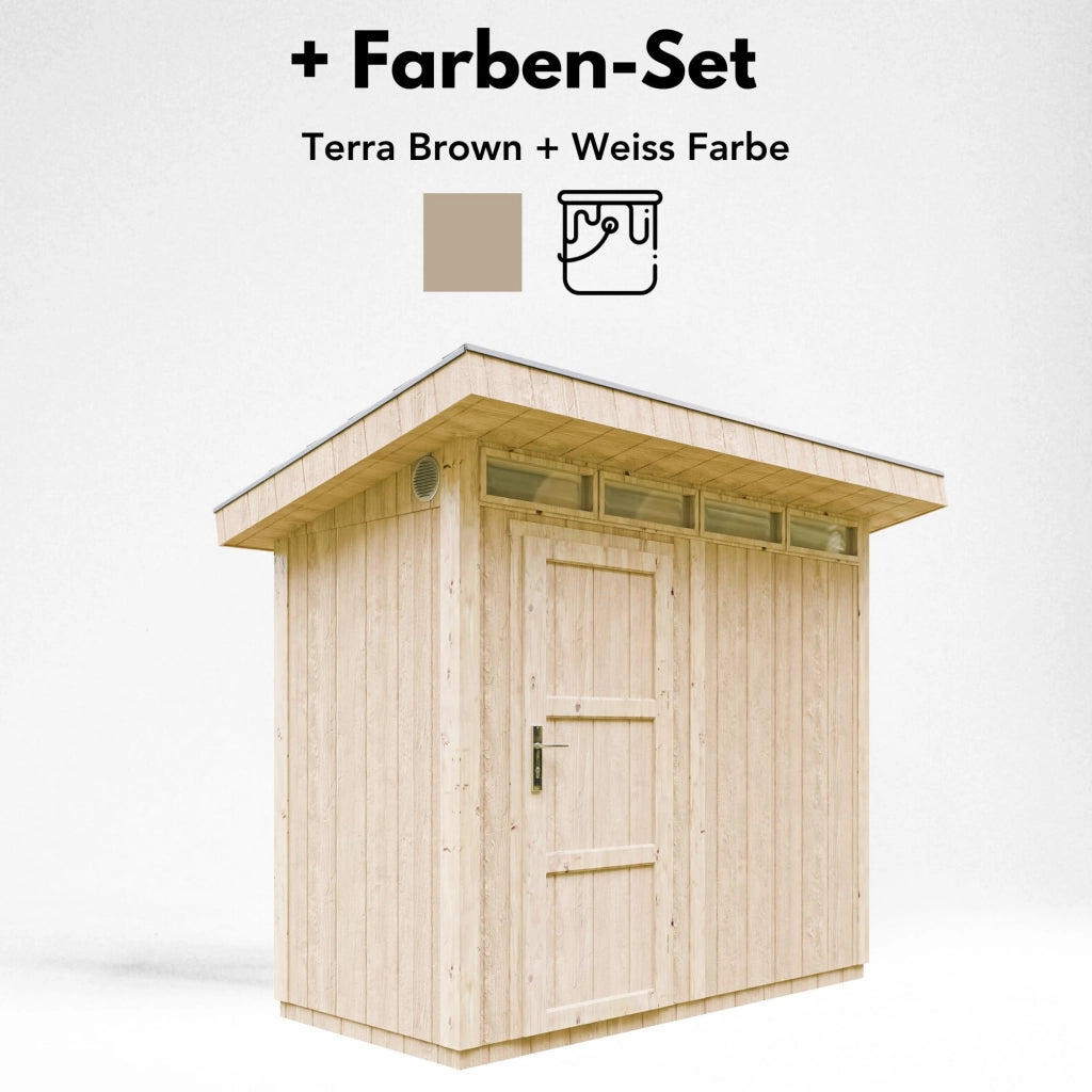 Casetta da Giardino di QUALIT? PREMIUM 3m?²-L161xW294cm - TIMBELA M901-TERRA BROWN