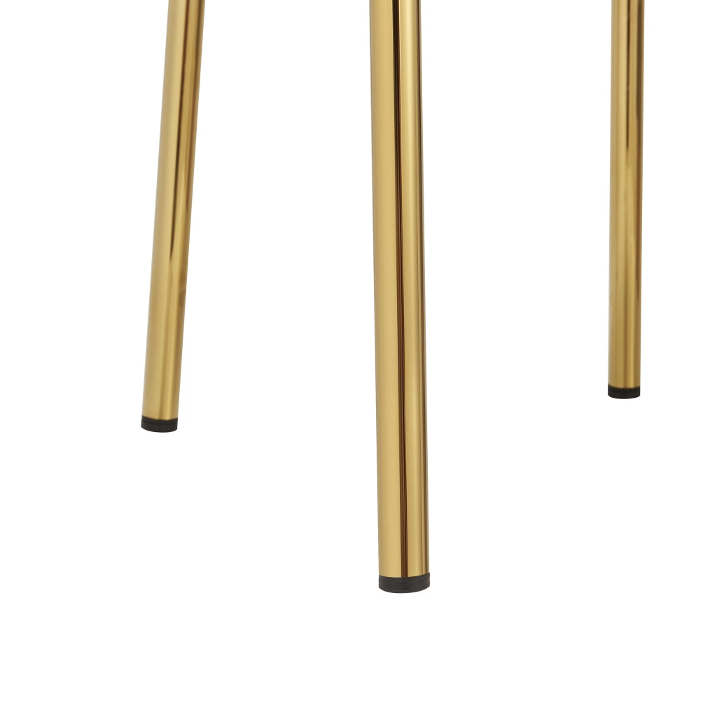 Set di 2 sedie da pranzo con braccioli, bianche, struttura in metallo e legno