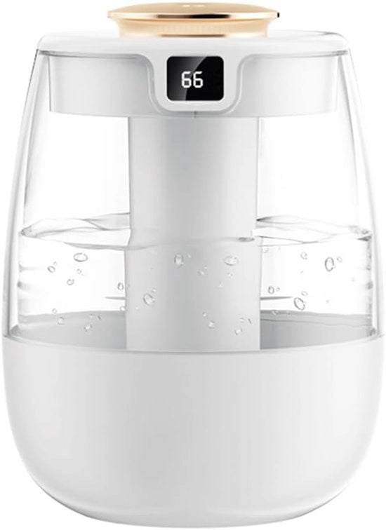 Bevogliore camera da letto - 1,3L - Bevogliore aereo con nebbia fredda - Con lampada notturna - Casa e piante - Bevogliore camera da letto per bambini - Silenzioso - Spegnimento automatico a secco - (Bianco)