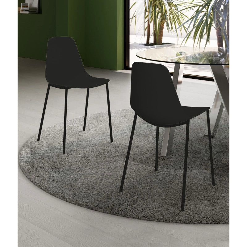 Sedia in polipropilene Frida 49cm X 48.5cm H 88cm Stones