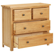Cassettiera 80x35x75 cm in Legno Massello di Rovere 289197