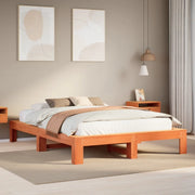 Letto senza Materasso-Struttura Letto Marrone Cera 150x200 cm in Legno di Pino 134710