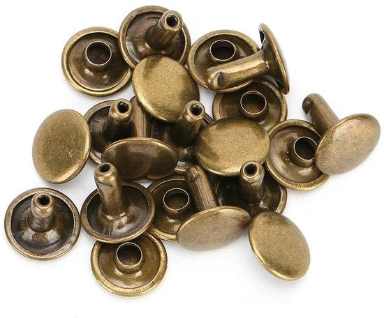 Doppie Cap Cappucci in Acciaio Nero - Cappucci per Pelli - Materiale in Acciaio Duraturo - Facili da Installare