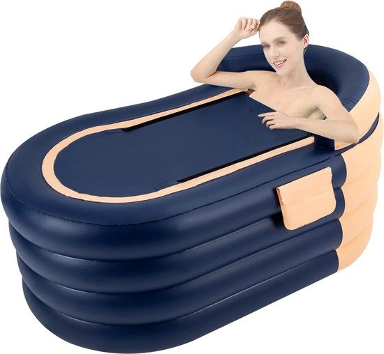 Piscina gonfiabile - Bagno idromassaggio - Bagno ghiaccio - Piscina gonfiabile - Piscina per sedere - Incluso pompa elettrica e tubo di scarico - Adatto a adulti e bambini - 140 x 84 x 74 cm