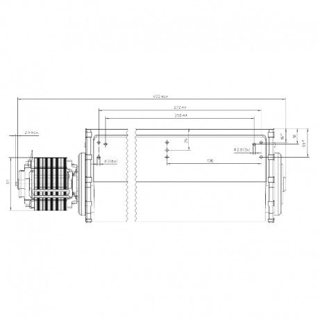 Ventola tangenziale EBM QLN65/0030A43-3038LH-68 Motore Sinistro