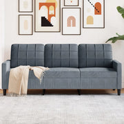 Divano a 3 Posti Grigio Scuro 180 cm in Velluto 4007635