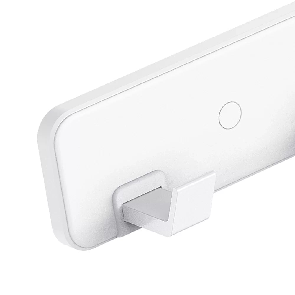 Barra porta abiti con 4 ganci bianco - Serie Blend