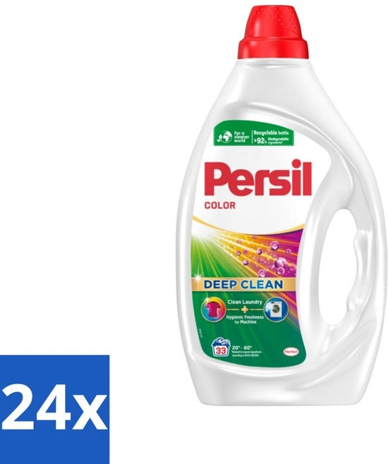 Detersivo Gel per Lavatrice 33 Wasbeurten - Colore - 1,485 litri - Confezione Economica - 24 pezzi