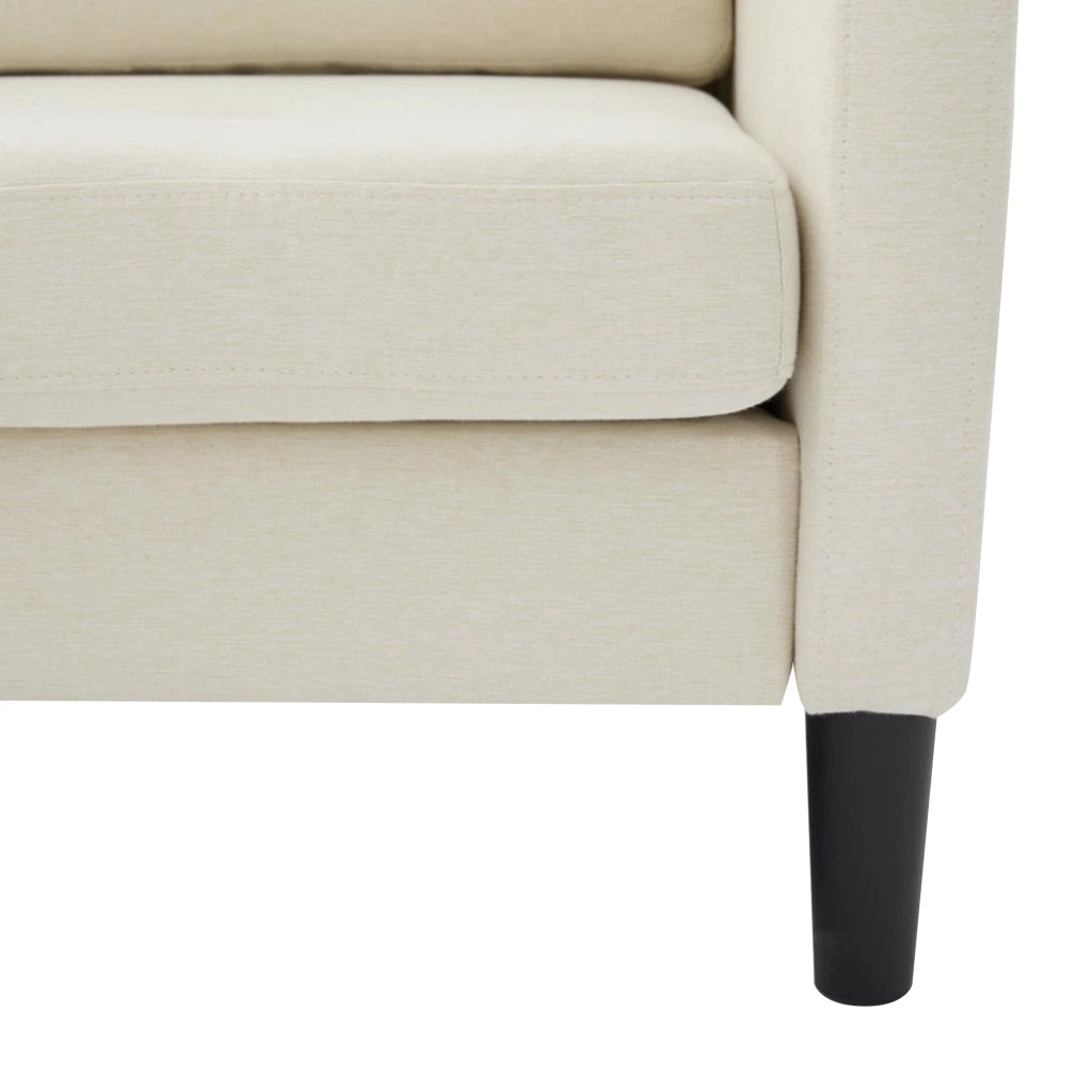 Divano angolare 3 posti con chaise longue reversibile in tessuto beige chiaro 166 × 118 × 77 cm
