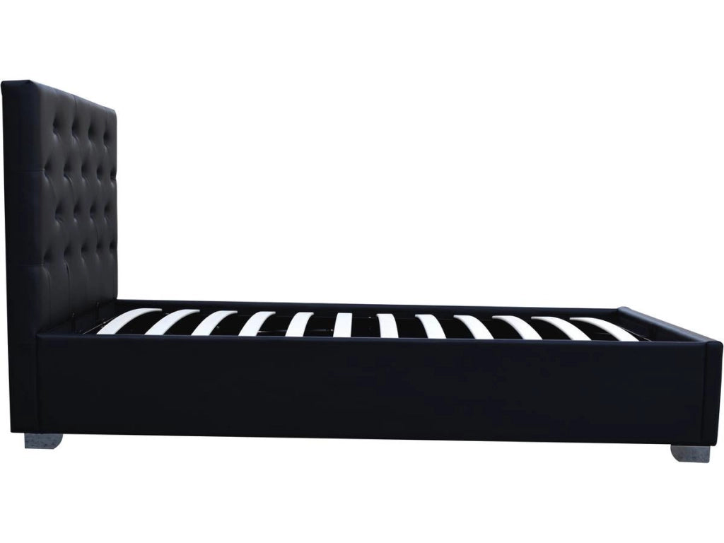 Letto singolo con contenitore "TINO" - 90 × 190 cm - Nero