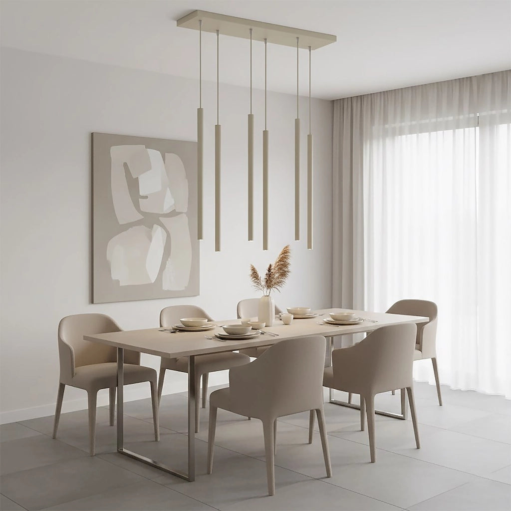 Lampada a sospensione SELTER in acciaio beige