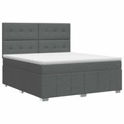 Letto box spring con materasso Grigio Scuro 140 x 190 cm 3454135