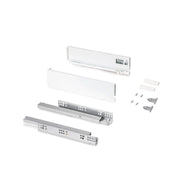 Cassetto esterno Protone 30kg, guide di estrazione totale con una chiusura soft, altezza 93mm, profondità 350mm, Acciaio