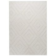 Tappeto in tessuto bianco sporco 160 x 230 cm jacquard forma rettangolare tappeto decorativo