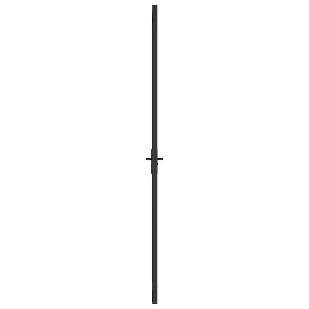 Porta Interna 93x201,5 cm Nero Opaco Vetro e Alluminio cod mxl 66626