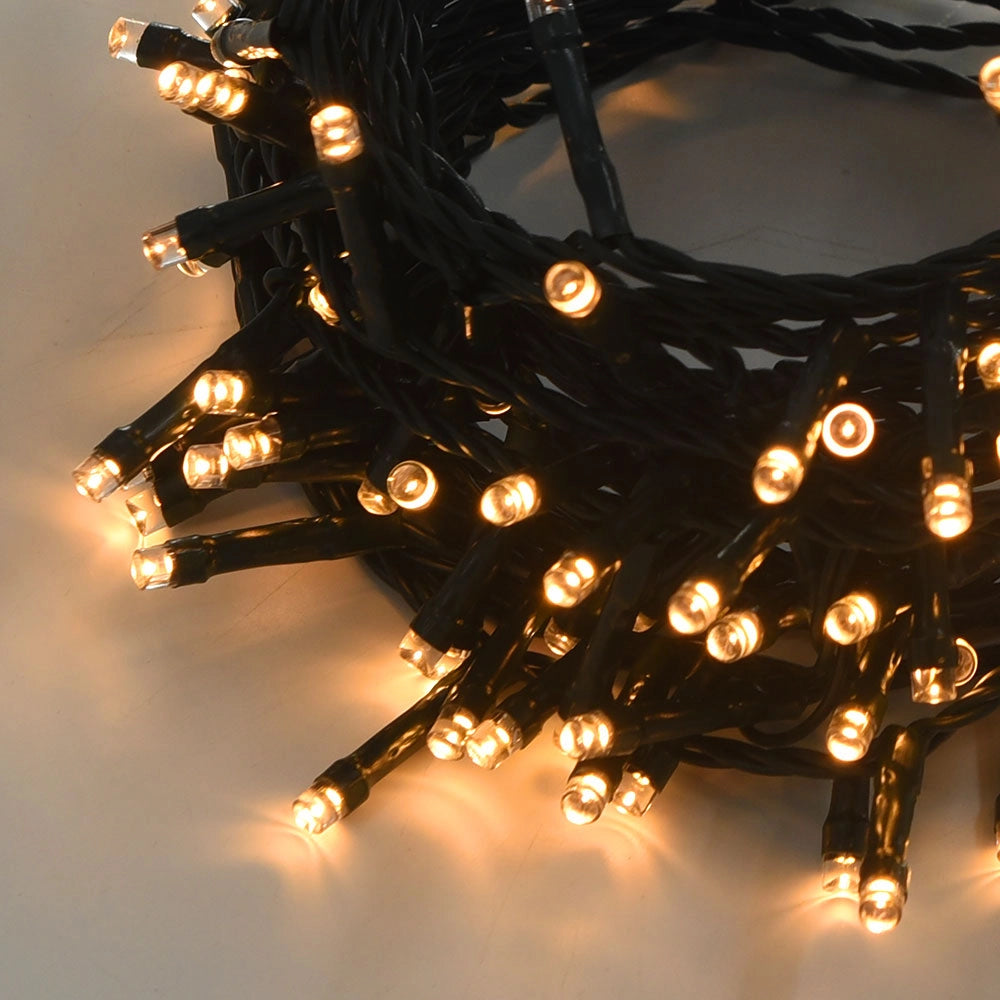 CATENA LUMINOSA DI NATALE 720 LED 31V 36M CON CAVO VERDE E LUCE CALDA - DECORAZIONE PERFETTA PER GIARDINI CASE E VETRINE