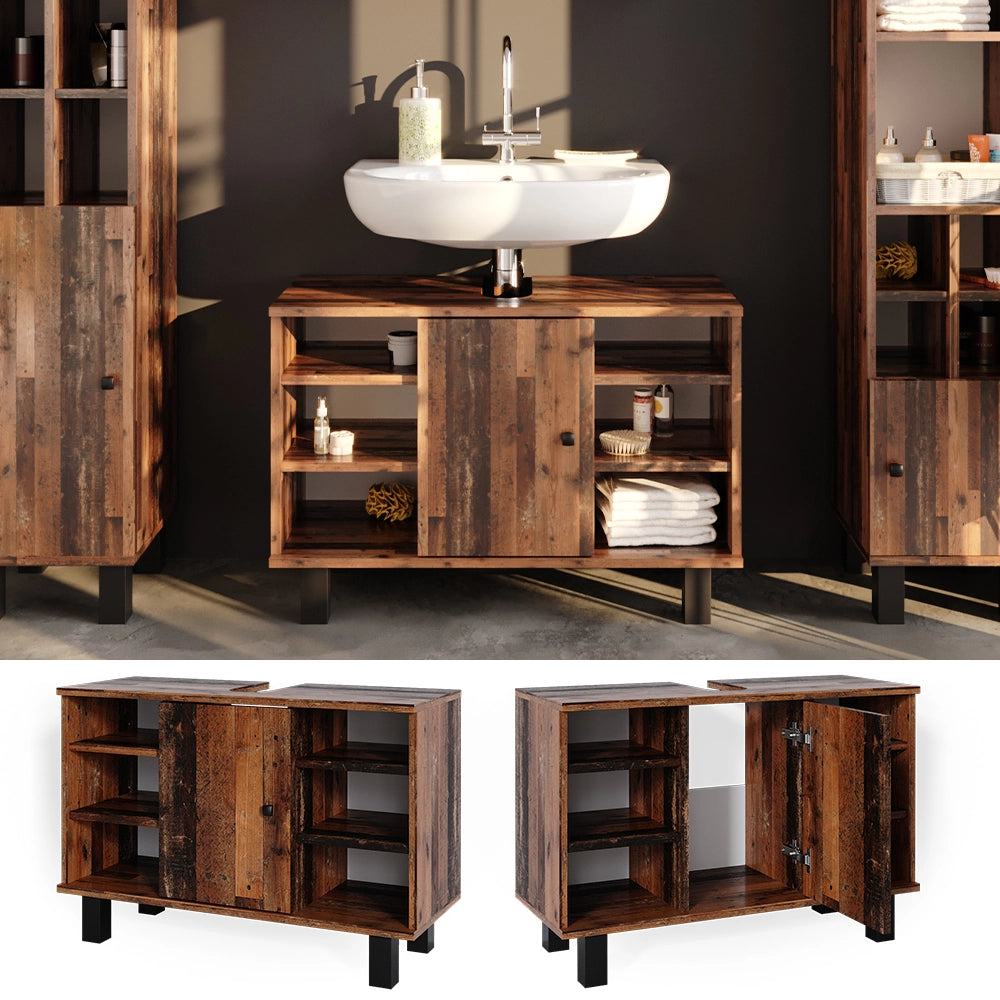 Mobile sottolavabo per bagno Fynn Legno antico 80 x 54 cm Vicco
