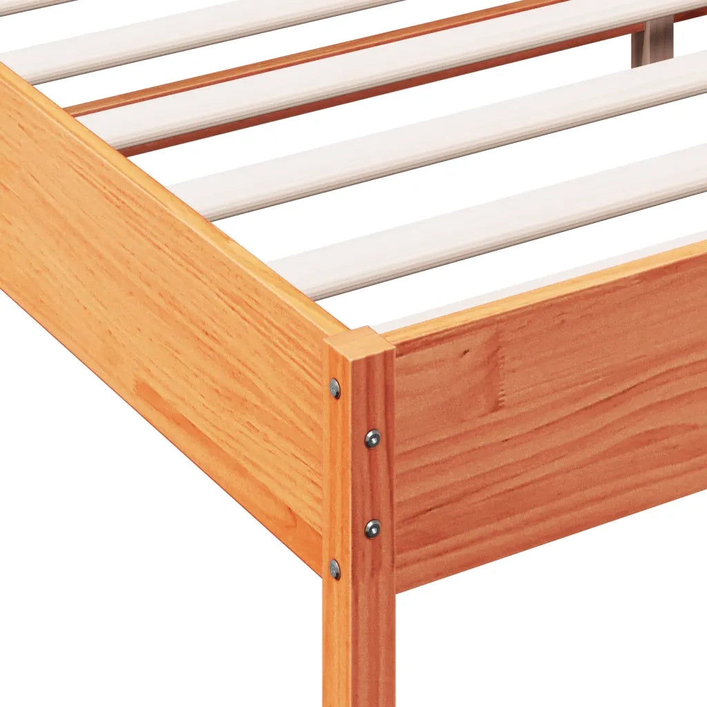 Letto senza Materasso Marrone Cera 120x190 cm in Legno di Pino 3207236
