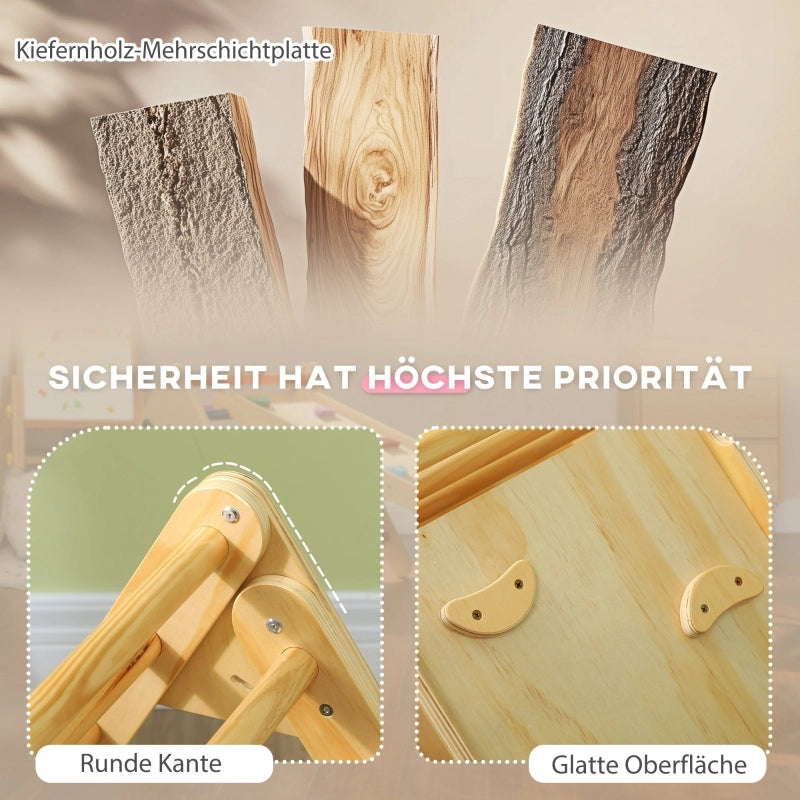 SET DA ARRAMPICATA per bambini 147x64,5x63 cm Legno Naturale