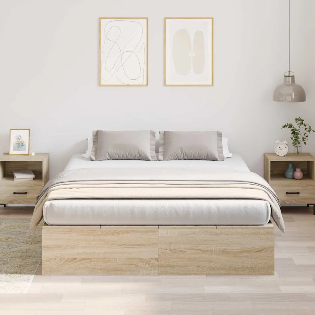 Struttura letto con contenitore Rovere Sonoma 160 x 200 cm 3335391