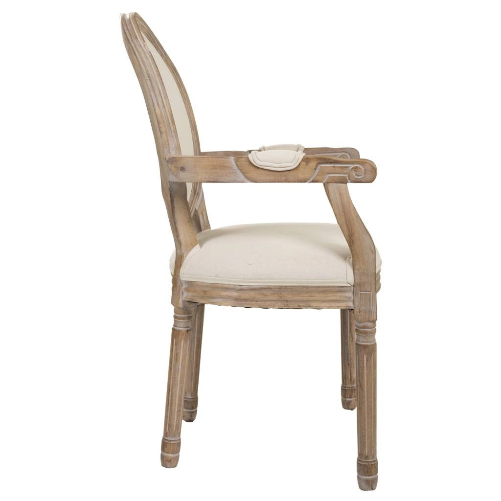 Sedia in legno imbottita beige 55x46x48/96h