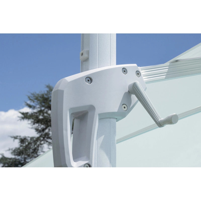 Ombrellone Colorado 3x3 Palo Laterale Bianco Telo Bianco Moia