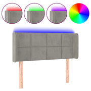 Testiera | Testata a LED Grigio Chiaro 83x16x78/88 cm in Velluto