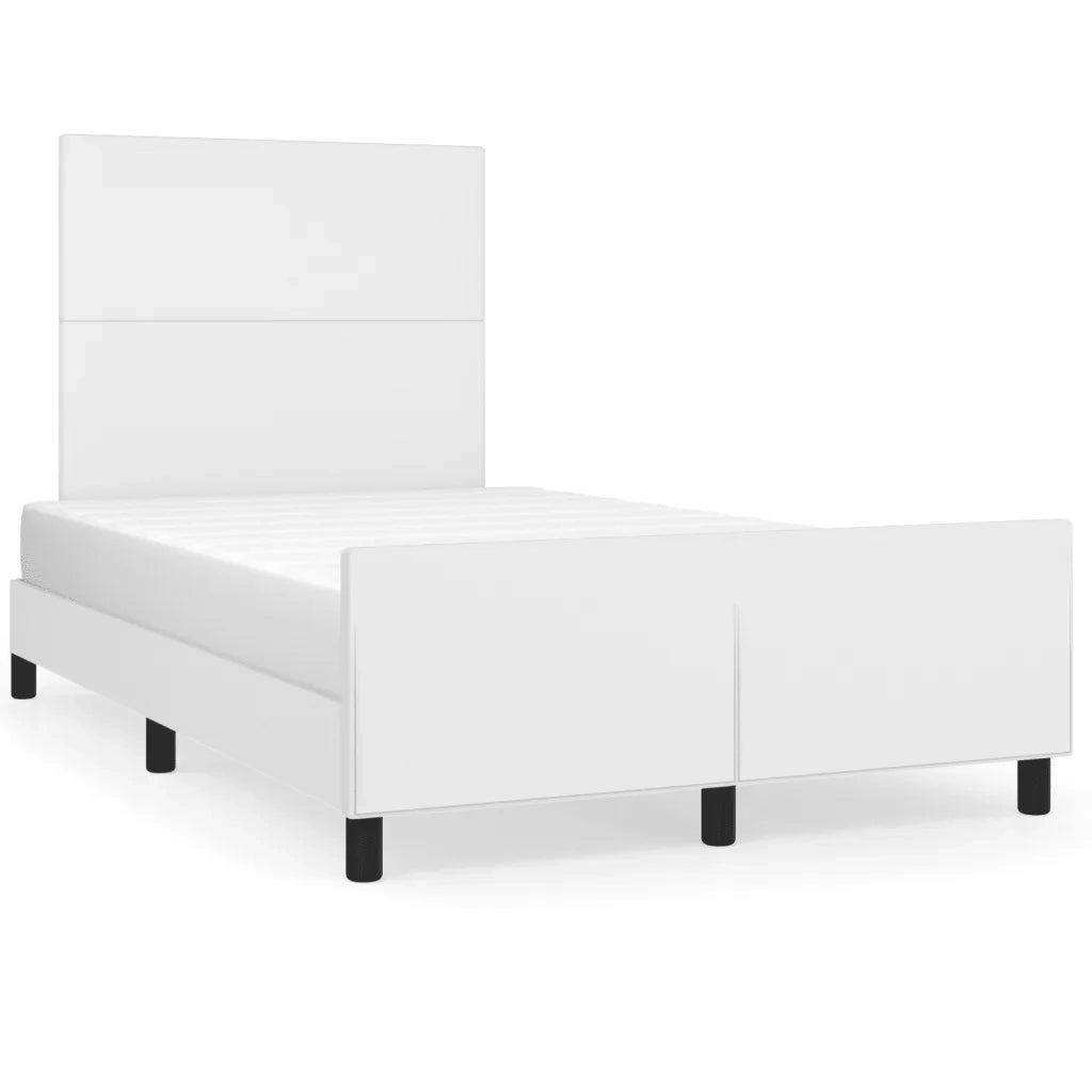Giroletto con Testiera Bianco 120x200 cm in Similpelle