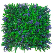 Pannelli Verde Verticale 50×50 cm Ultra-realistici e folti, per interno/esterno BOSSO E FOGLIE VIOLA - Eternal Parquet