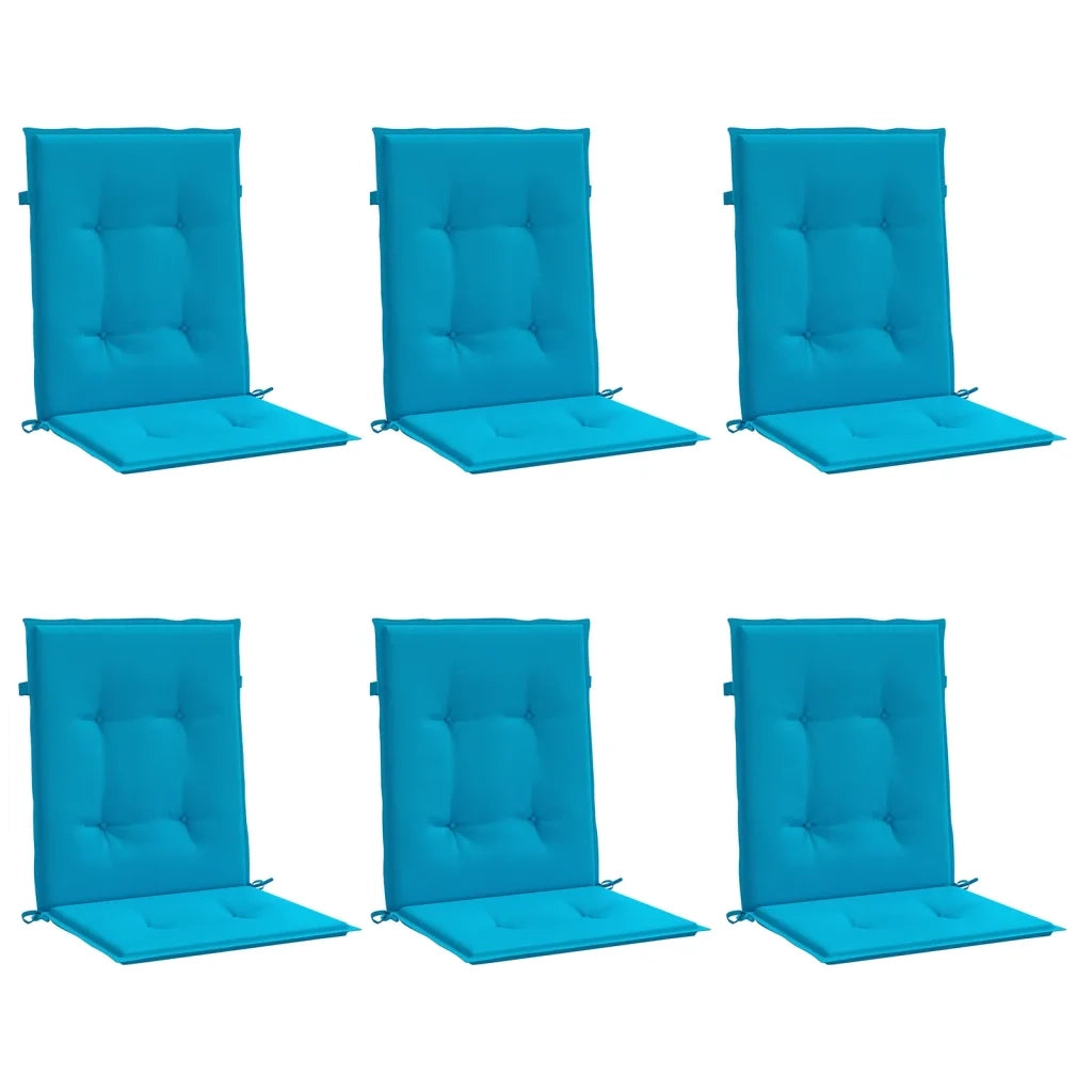 Cuscini per Sedia 6 pz Blu 100x50x3 cm in Tessuto Oxford 314135