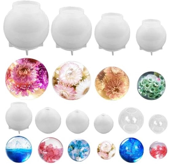 Mallen a forma di bollo in silicone per giare - Set da 10 per progetti DIY
