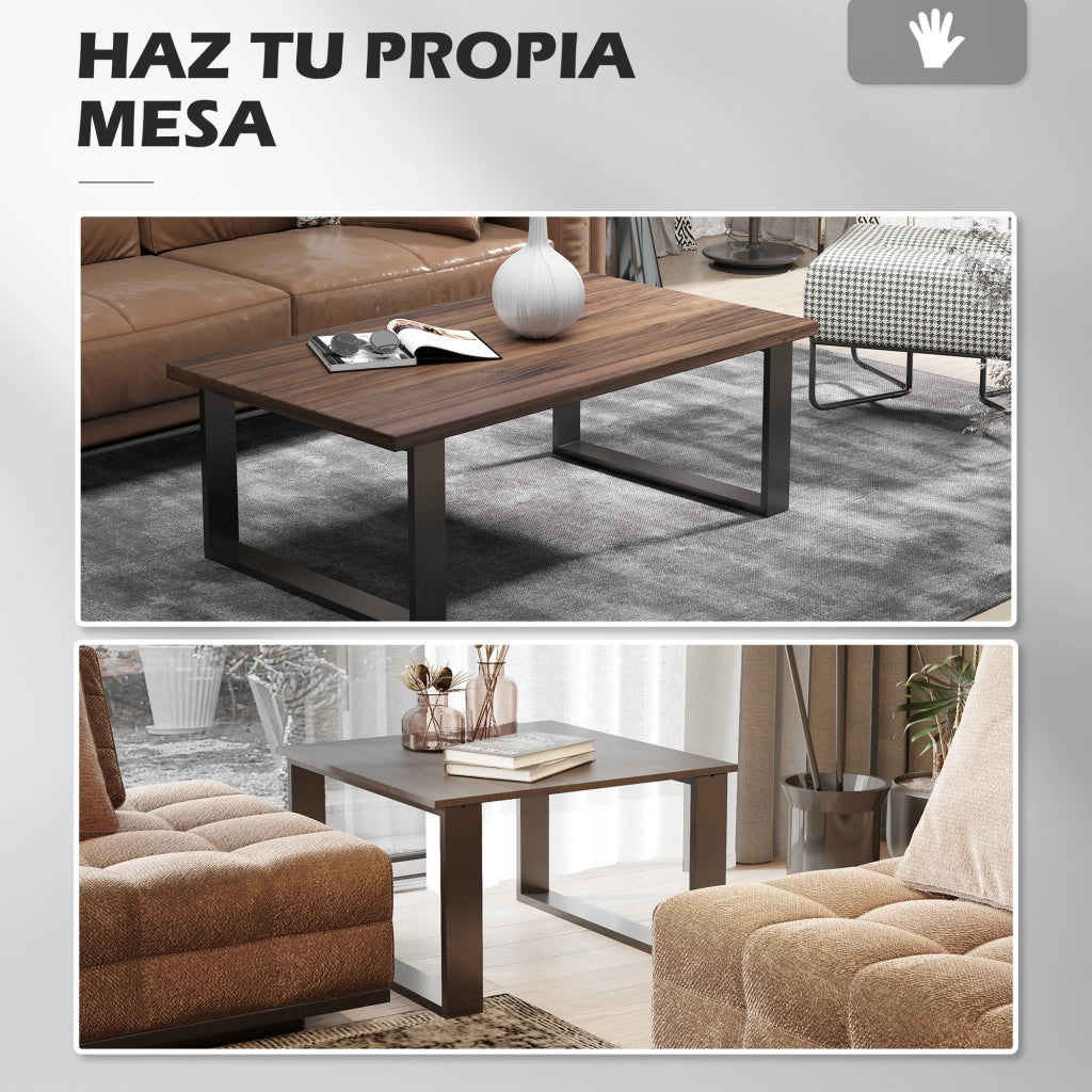 Gamba Tavolo ¨C Zephmum ¨C Design Rettangolare 70x41 cm Nero
