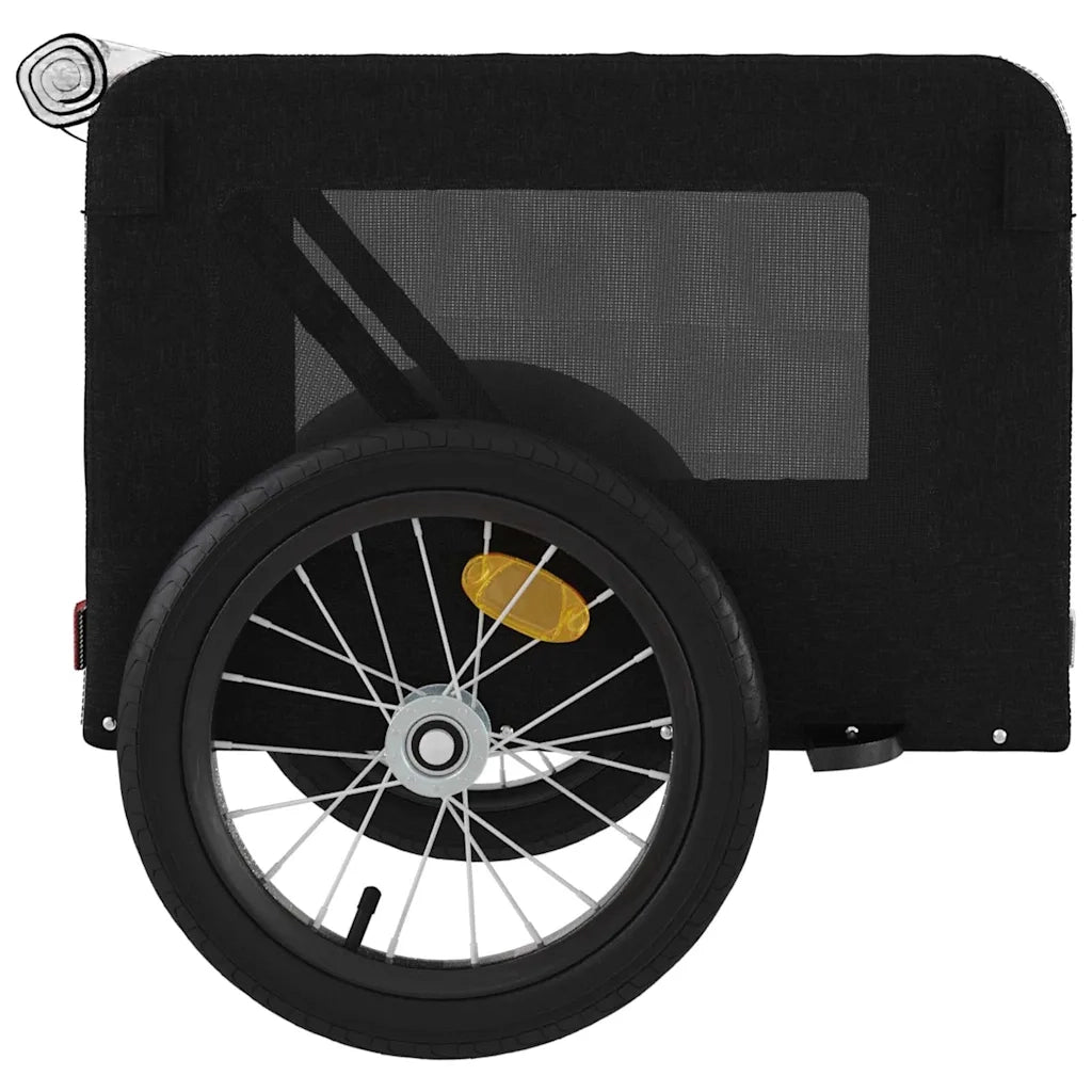 Rimorchio da Bici per Animali Nero Oxford e Ferro CFW2760042