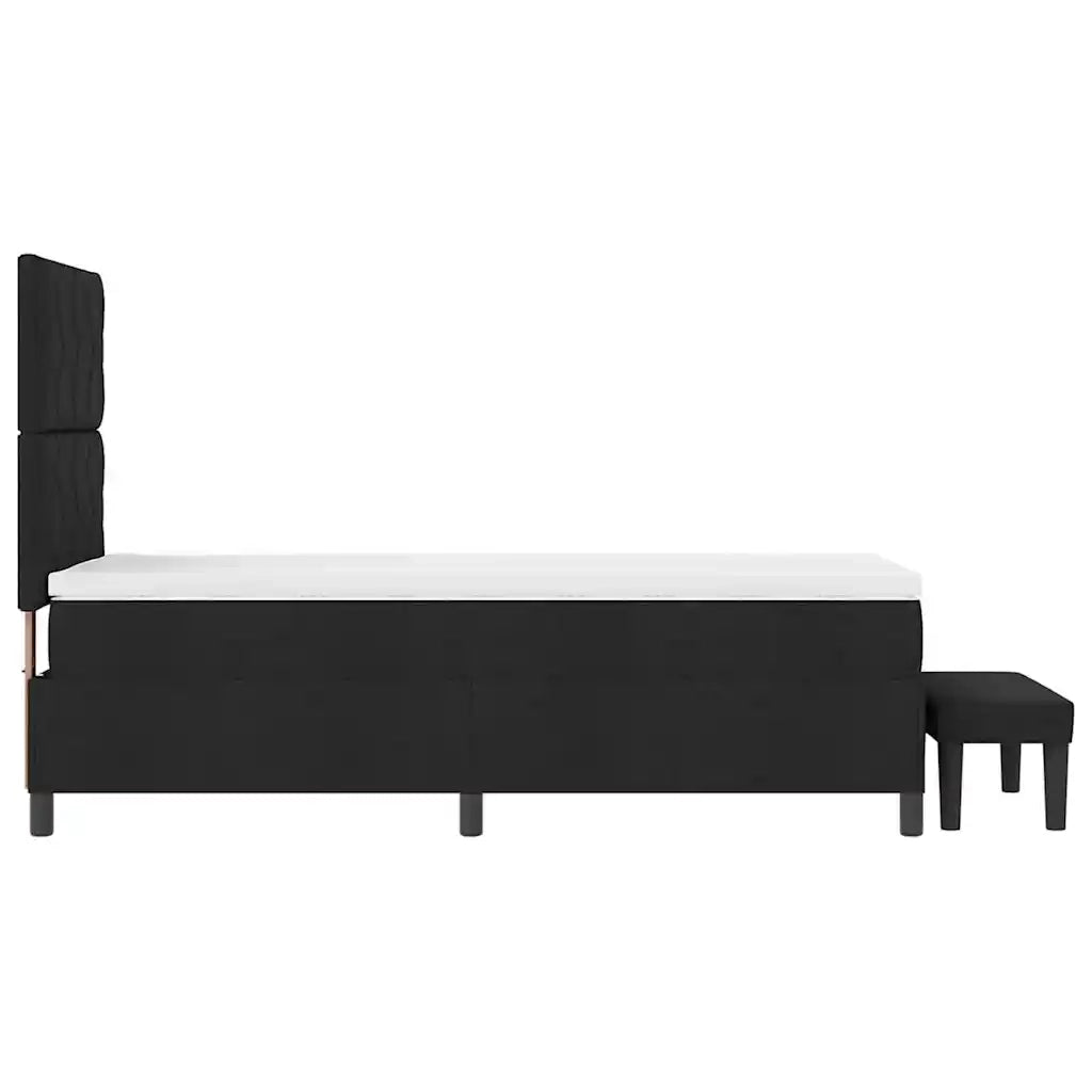 Letto a molle con materasso Nero 90 x 190 cm Tessuto 3344109