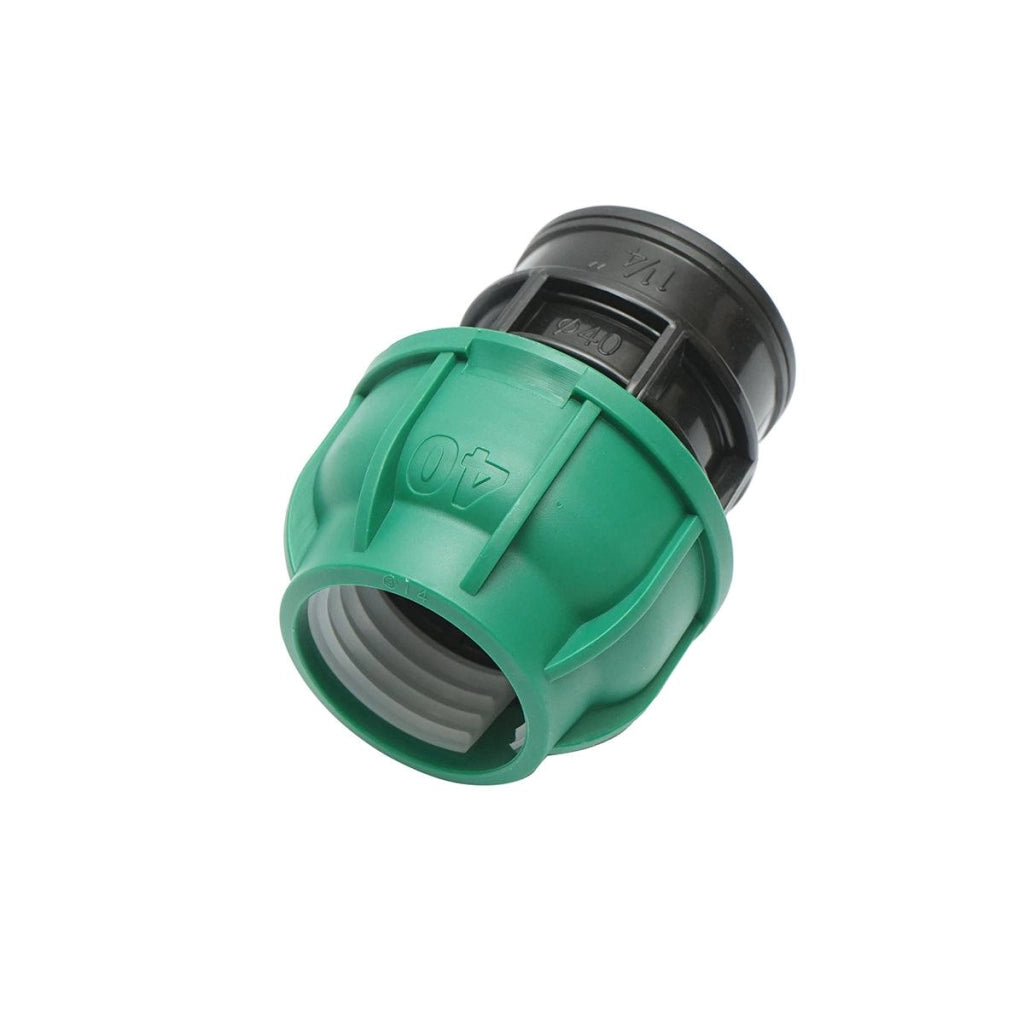 Connettore a compressione PN10-40mm. X 5/4" Connettori tubo dell’aqua per sistemi di irrigazione RACCORDO/GIUNTO FEMMINA PN10-40mm. X 5/4"