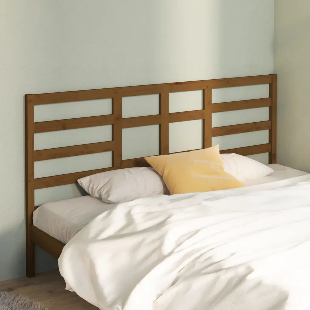 Testiera per Letto ambra 206x4x104 cm in Legno Massello di Pino