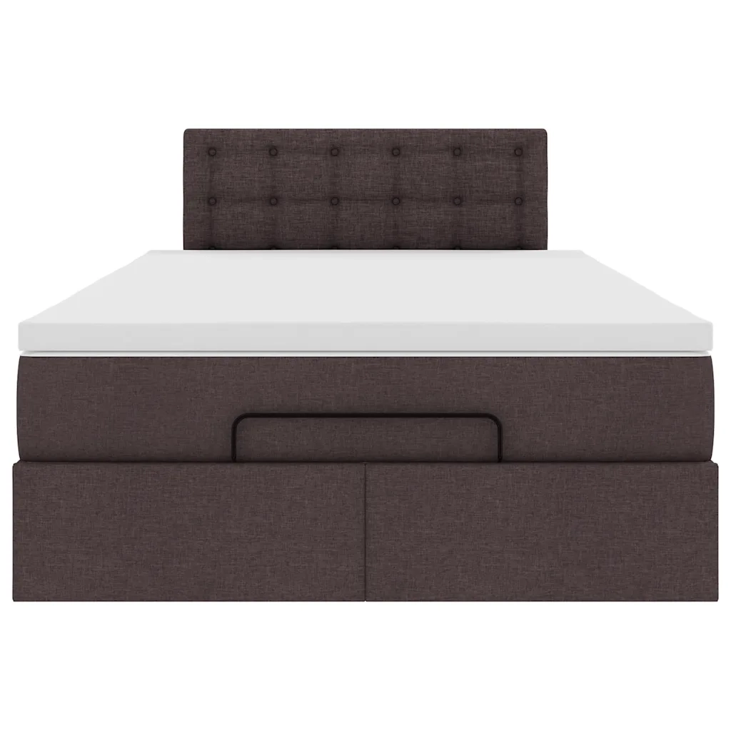 vidaXL Struttura Letto Pouf con Materasso 80x200 cm in Tessuto