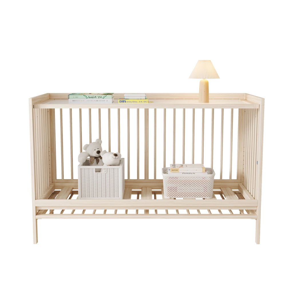 Lettino Neonato Multifunzionale ¨C MINIMAL ¨C Pino Naturale, 140x60x90, senza materasso