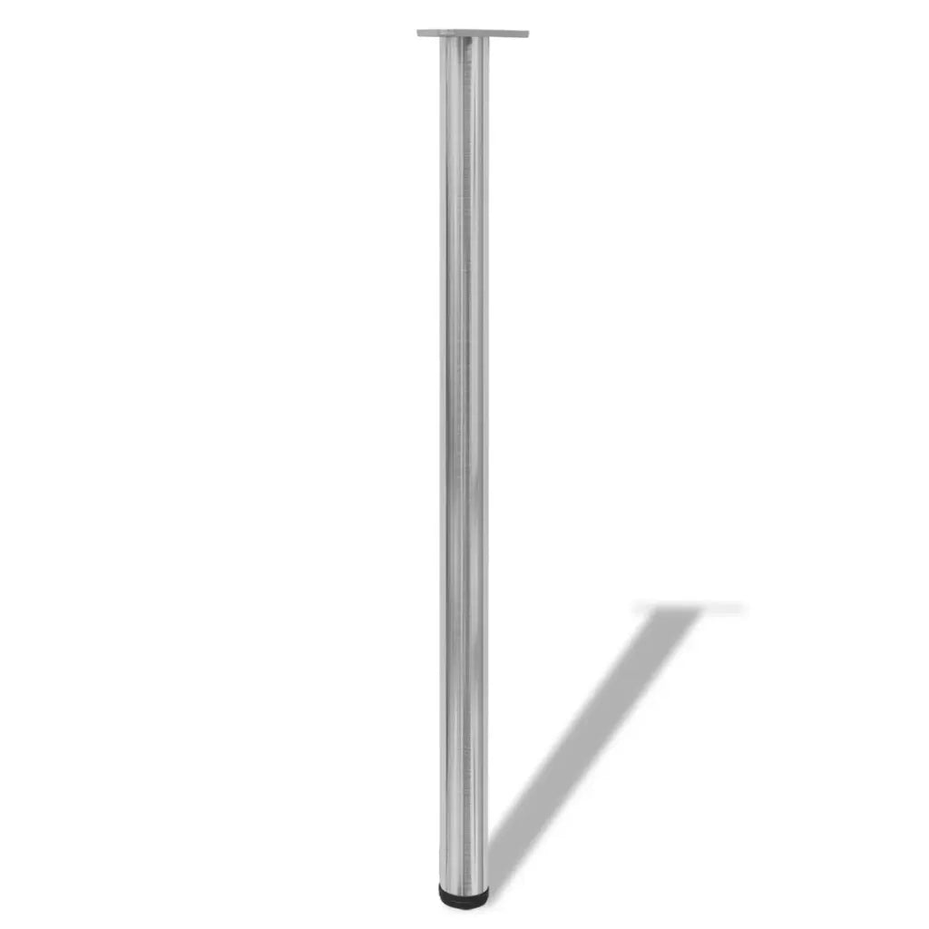 Set Gambe Tavolo 4 pz | Piede del tavolo in Nickel Spazzolato Regolabili 1100 mm