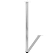 Set Gambe Tavolo 4 pz | Piede del tavolo in Nickel Spazzolato Regolabili 1100 mm