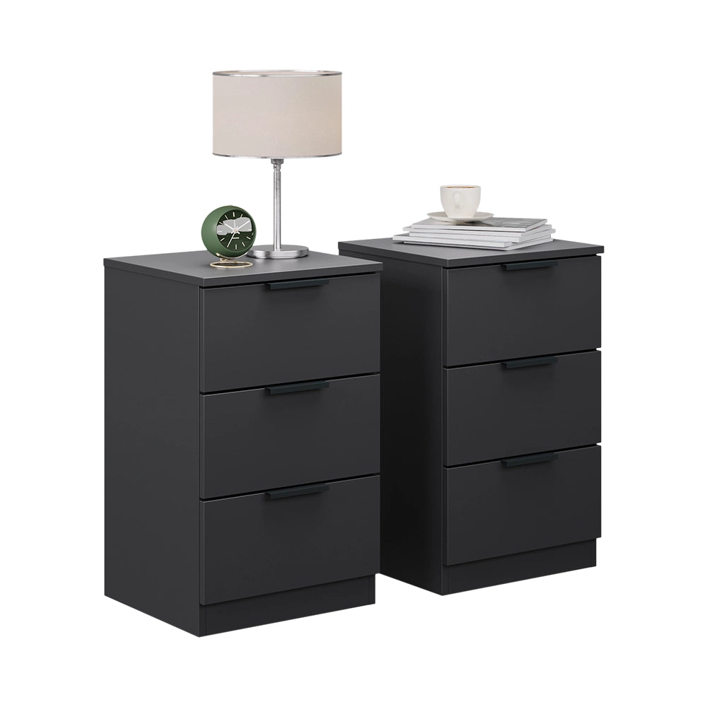 Vicco Comodino Nero con cassetti