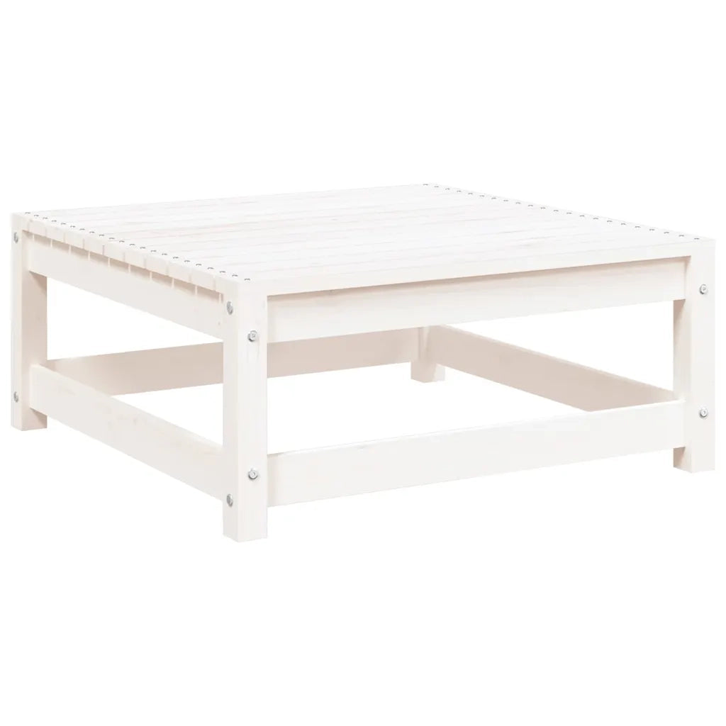 Poggiapiedi da Giardino 70x70x30 cm Legno Massello Pino Bianco 837936