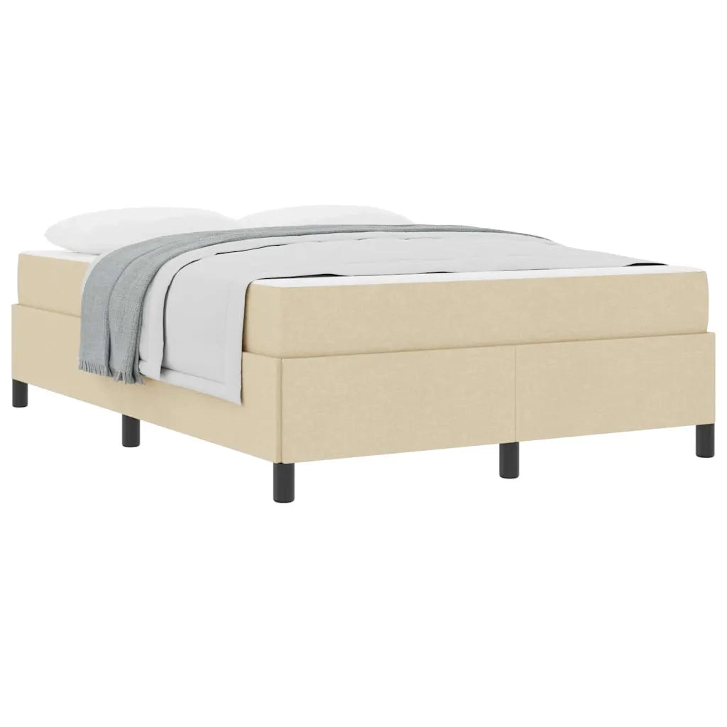 vidaXL Letto a molle Crema e Nero 160 x 200 cm