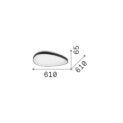 Plafoniera Gemini 1 Luce Led Integrato Bianca 30W Ip20