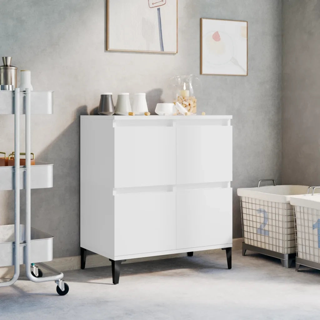 Credenza | Madia | Buffet da pranzo | Armadio da pranzo Bianca 60x35x70 cm in Legno Multistrato