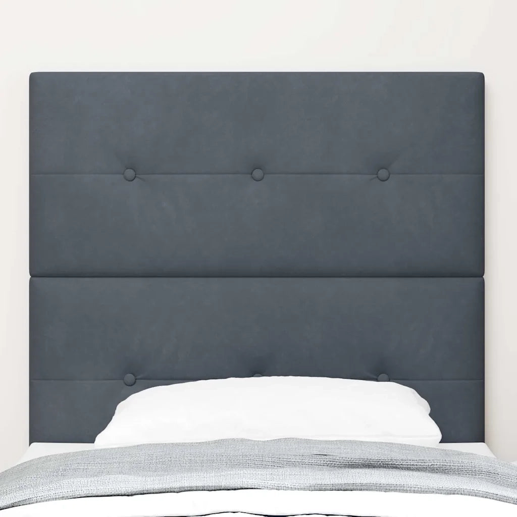 Testiera Grigio scuro 90 cm Velluto 3337803