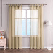 Lussengordijno trasparente - colore Sabbia - 1 pezzo - 140 x 225 cm