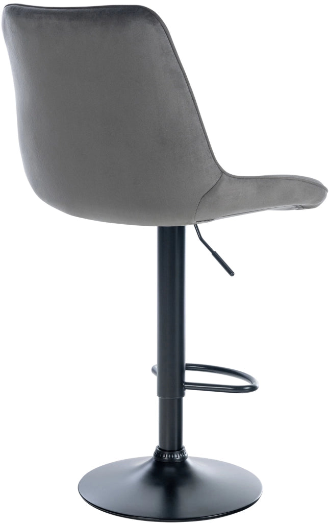 Sgabello Toni Velvet grigio scuro,nero