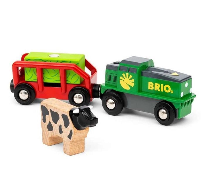 Brio Trenino agricolo a batteria - circuito in legno
